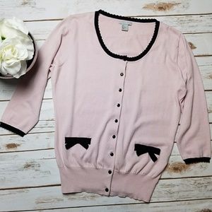H&M Pale Blush Light pink Cardigan
Bows Size Large