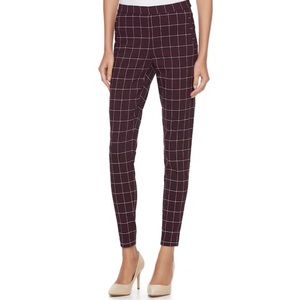 Elle Pull On Skinny Grid Pants