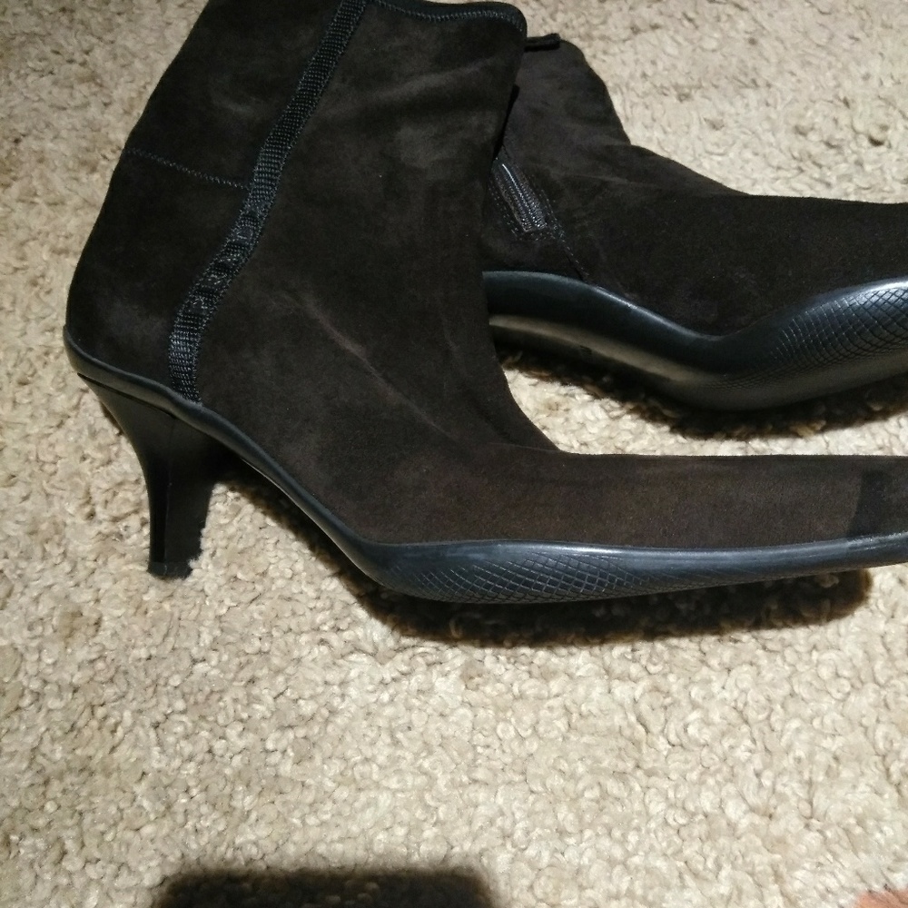 Prada Suade Brown Ankle Boots - 9.5