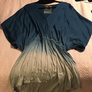 Ombré blue super cozy beach cover up