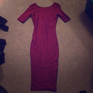 Low back body con dress