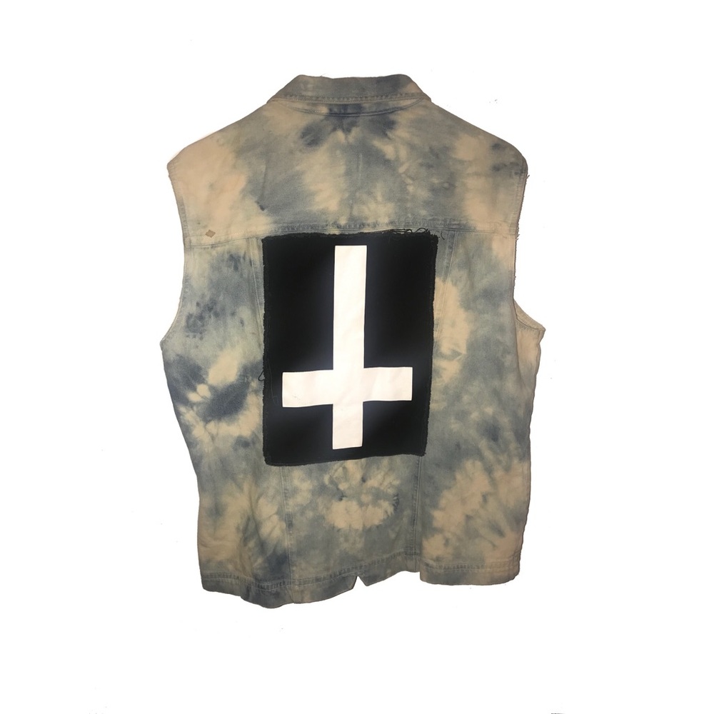 Acid Wash Denim Vest