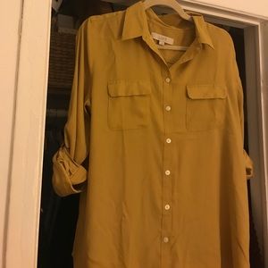 LOFT Silky Button Down
