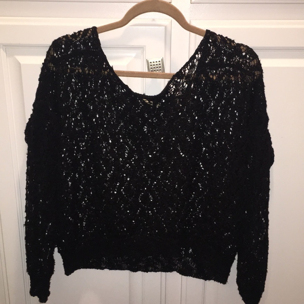 Black see-thru sweater!