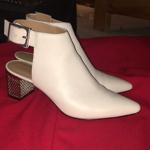 Calvin Klein Ivory Ankle Boots
