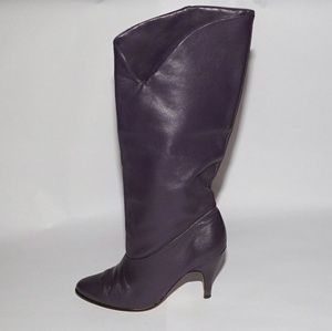 Vintage leather purple boots sz 6