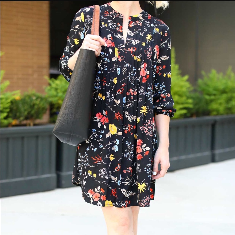 Old Navy - Black Floral Swing Dress