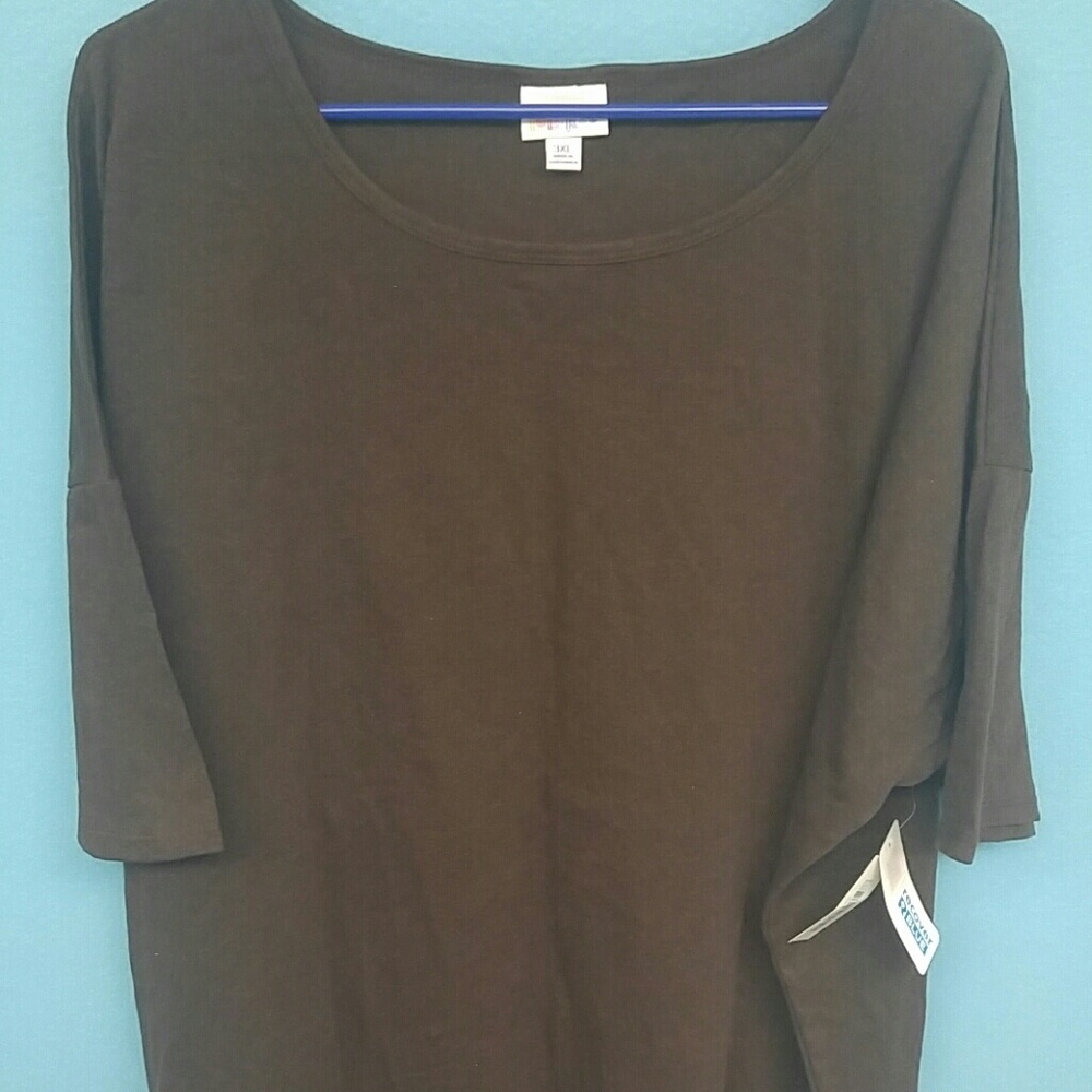 NWT. LuLaRoe 3XL Irma. Solid brown.