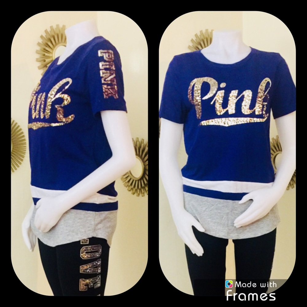 🧢PINK campus crew with bling design