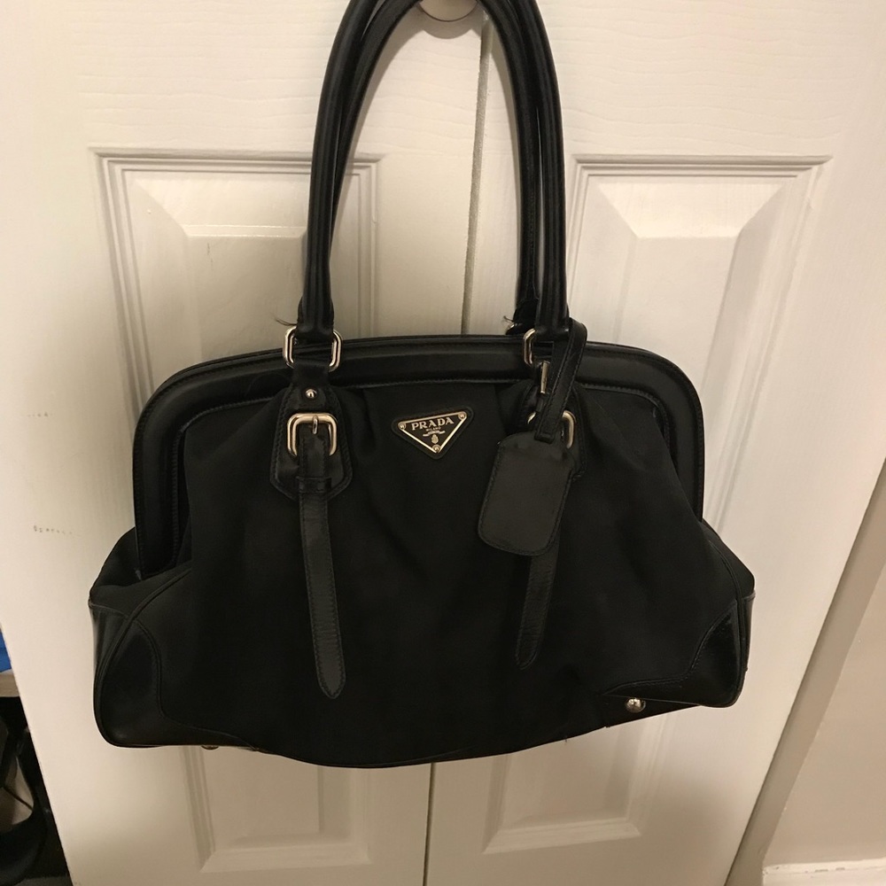 Prada Leather and Nylon Shoulder Bag
