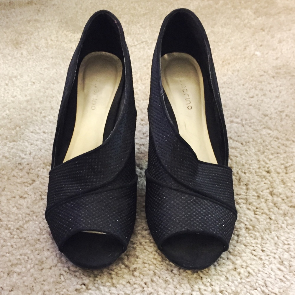 Ann. Marino Sparkle Black Party Heels size 10