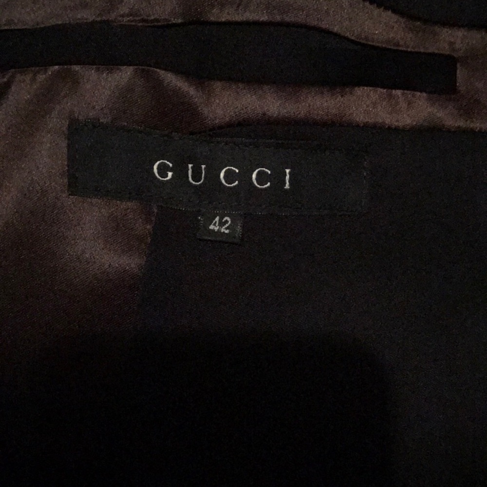 GUCCI Chocolate brown silk Jacket - Picture 3 of 3