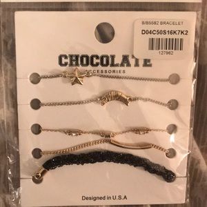 Chocolate Accessories 5 Bracelet Set