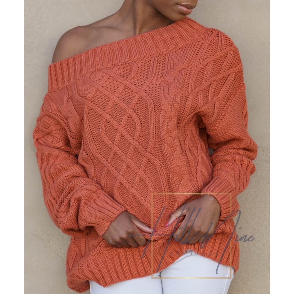 Eggplant Oversized Knitted Sweater