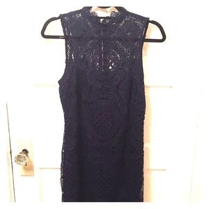 Charlotte Russe Navy Intricate Dress *NEVER WORN
