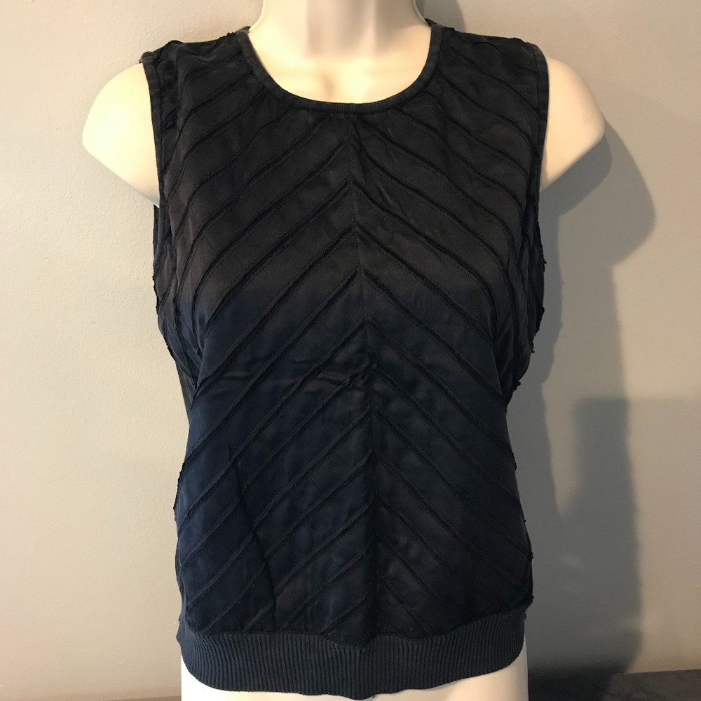 Calvin Klein silk sleeveless black top