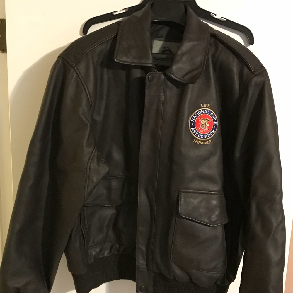 NRA Lifetime Member Leather Coat