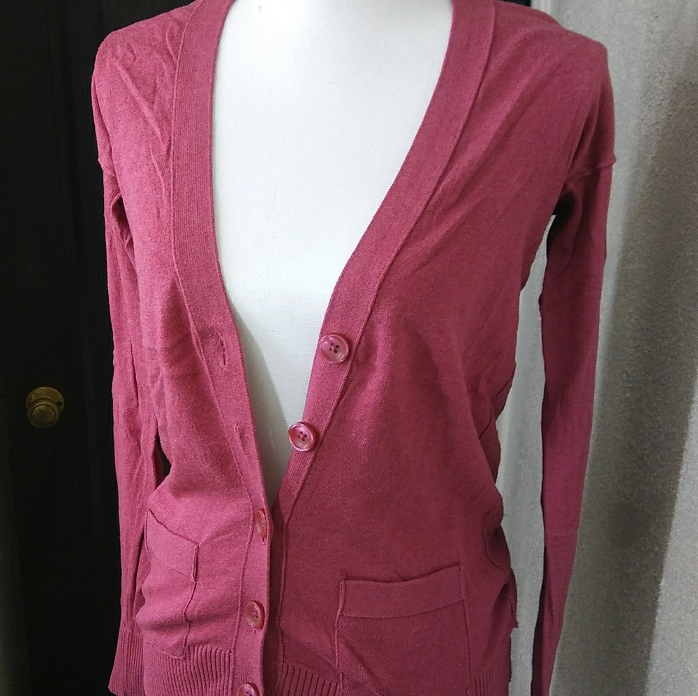 Mossimo Boyfriend Button Down V Neck Cardigan
