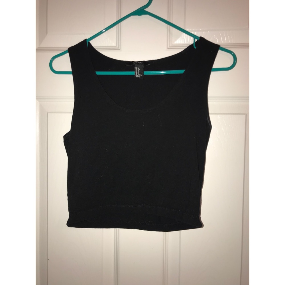 BLACK CROP TOP TANK