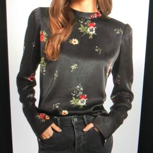 Something Navy x Treasure Bond Floral Satin Tunic