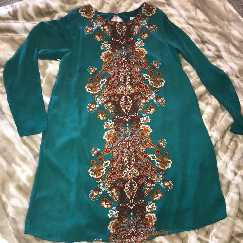 Emerald Green Long Sleeve Dress