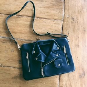 Rocker moto crossbody purse