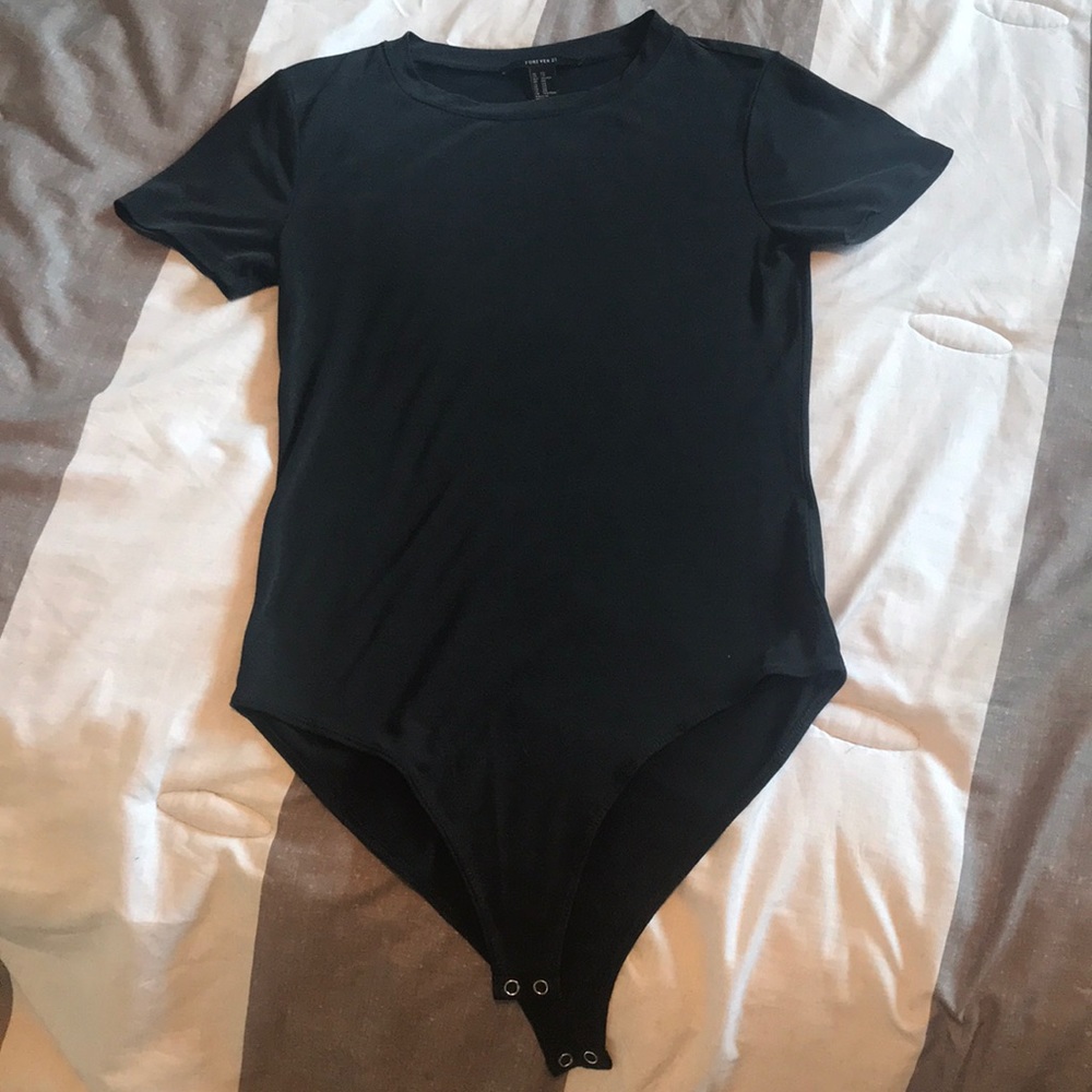 Forever 21 dark grey bodysuit