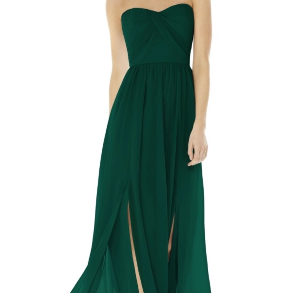 Social Bridesmaids Strapless Georgette Gown