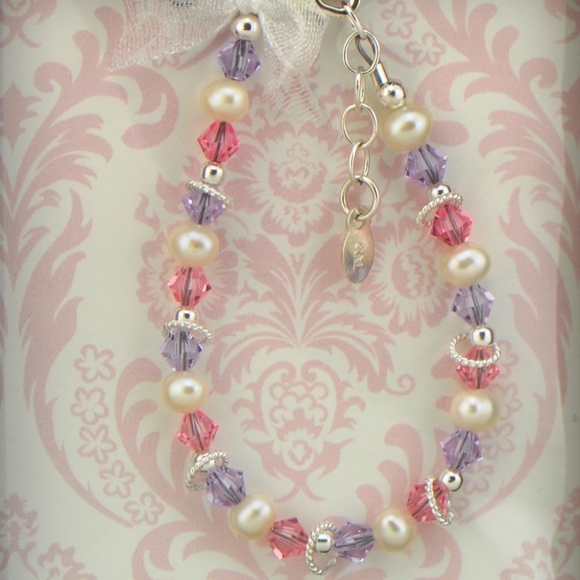 Sterling Silver Baby Bracelet Medium 1-5 years - Picture 2 of 2