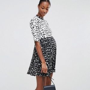 Asos maternity animal print skater dress size 14