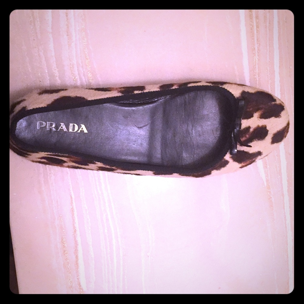 Prada leopard ballet flats