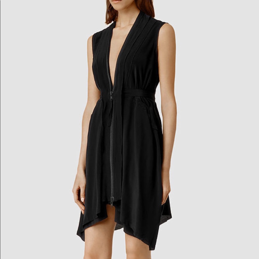 Allsaints Lewis Lew Dress US 2 - Picture 2 of 4