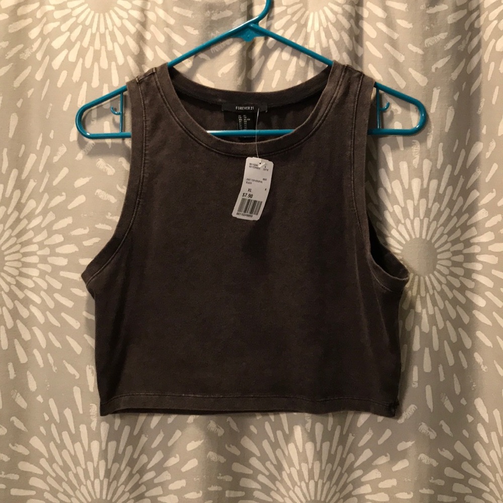 Plain Gray Crop Top: Forever 21