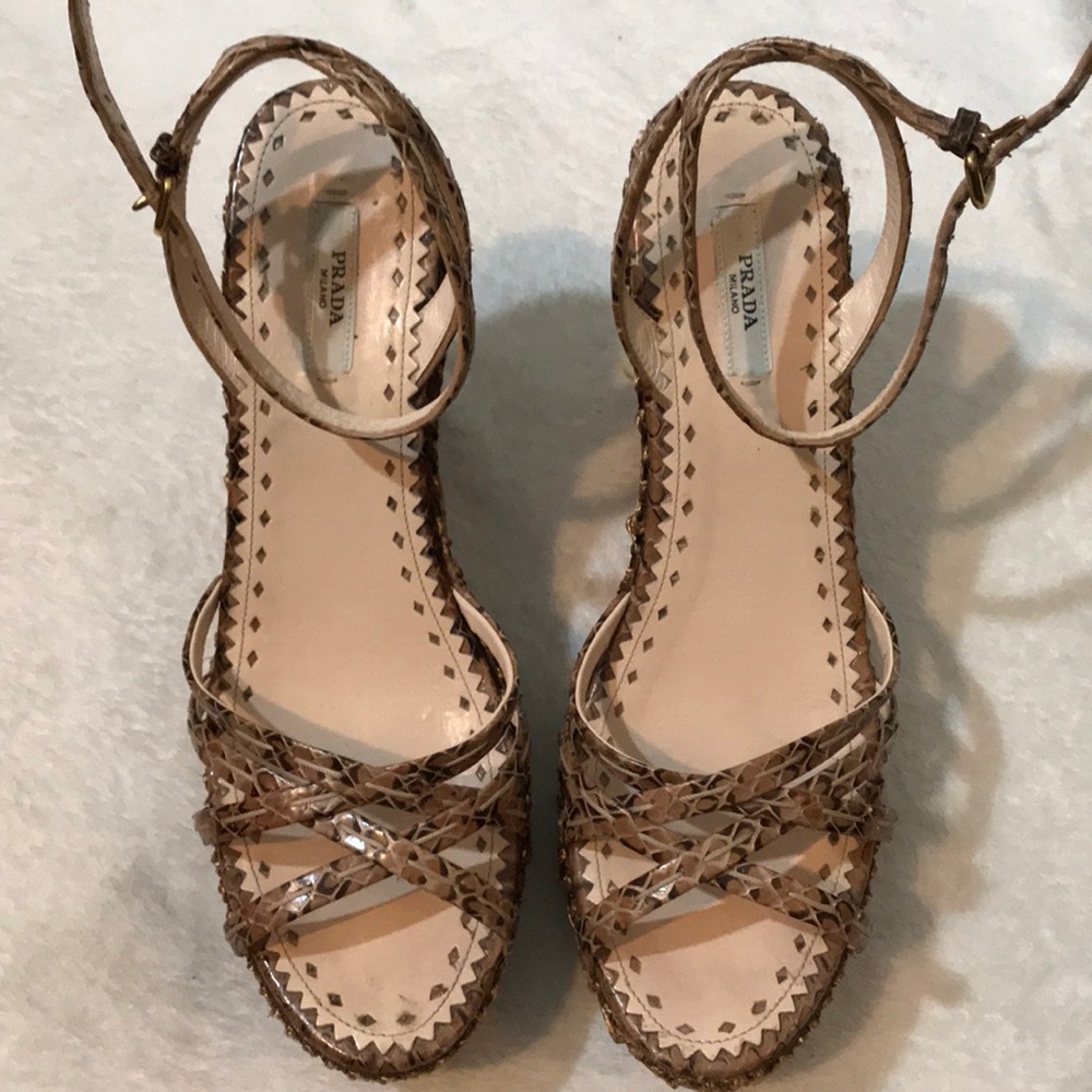 Prada brown wedge