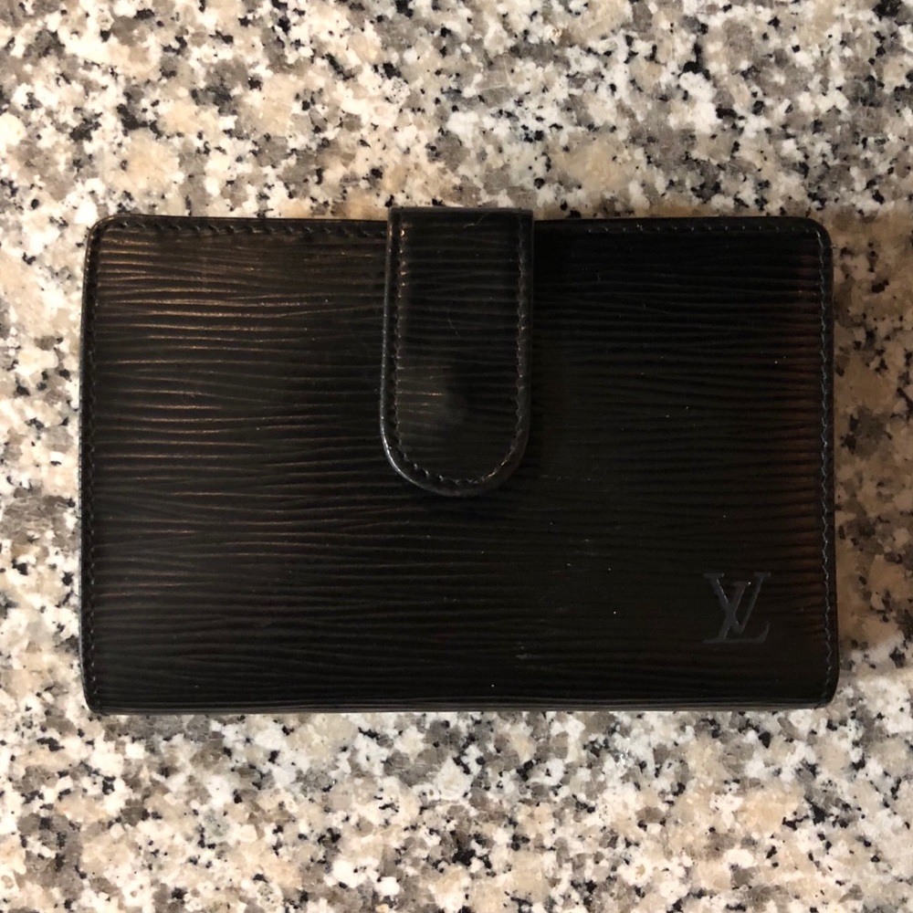 Louis Vuitton Black Epi Porte Monnaie Wallet