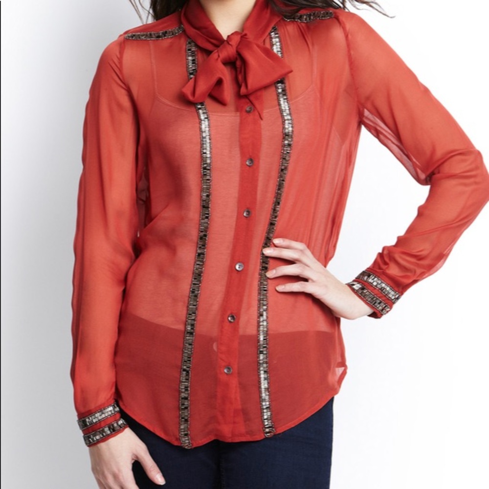 French connection silk blouse