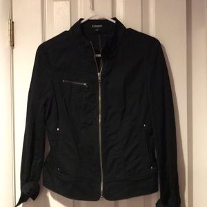 Express black denim jacket