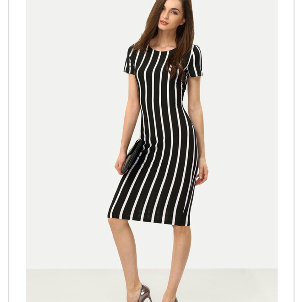 NWT Black & White Stripe Dress