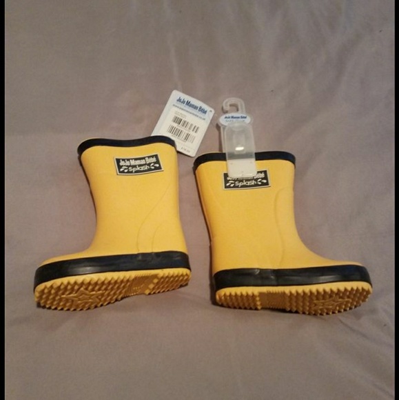 Yellow Jojo Maman Bébé Size 3 Girls Rain Boots - Picture 1 of 1