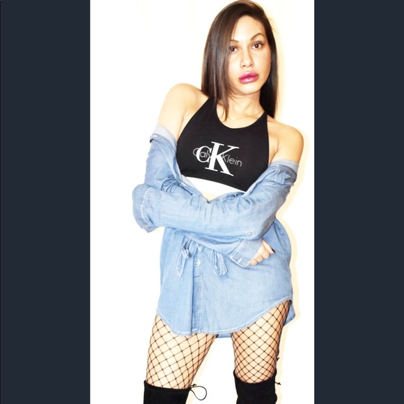 NWT Denim Shirt-Style Dress - Picture 6 of 6