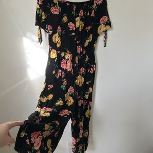Floral, off-the-shoulder jumpsuit, VERY cute
