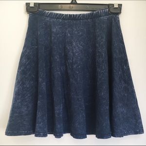 Mikway blue acid wash circle skirt