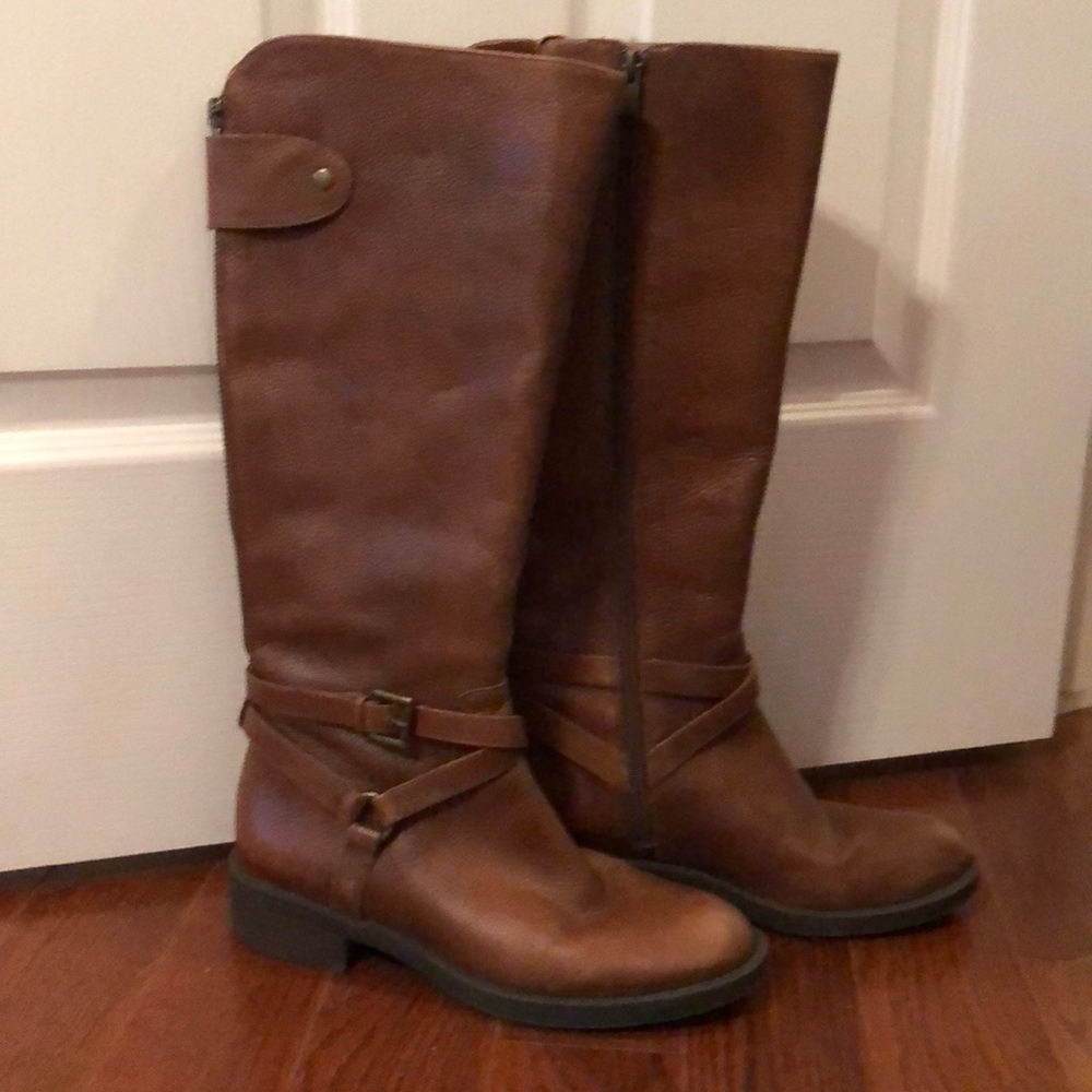 Enzo Angiolini tan knee-high boots