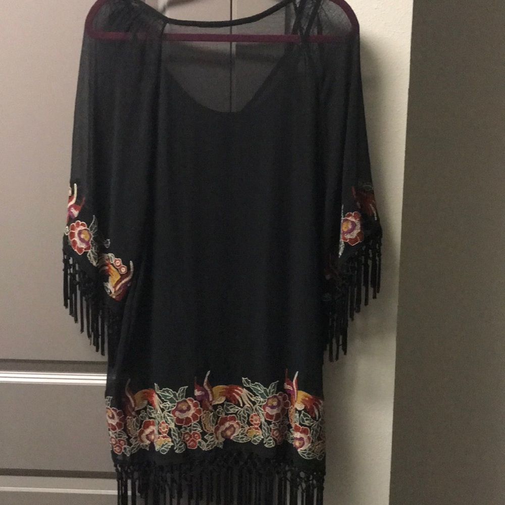 Black fringe dress