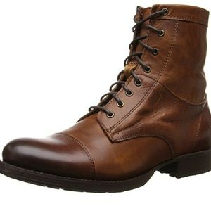 Frye Erin Lug cognac combat boot