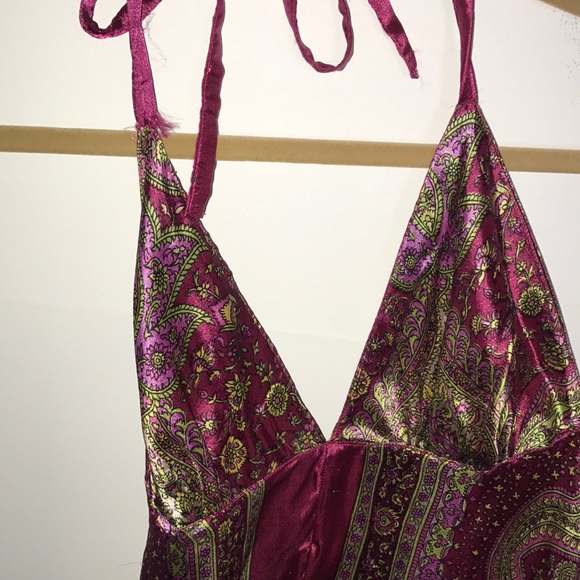 Silk Halter Dress - Picture 2 of 3