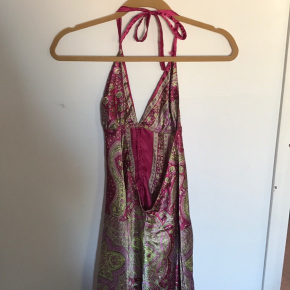 Silk Halter Dress - Picture 3 of 3