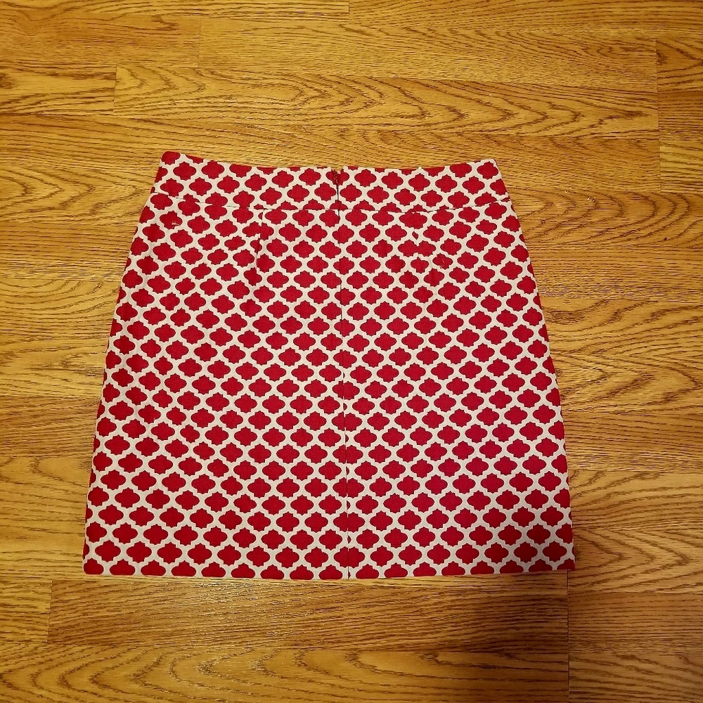 Ann Taylor Loft Red & White Candy Cane Mini Skirt - Picture 6 of 8