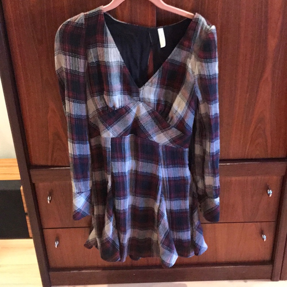 Free people plaid flannel dress