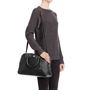 Tory Burch Robinson Pebbled Triple-zip Satchel